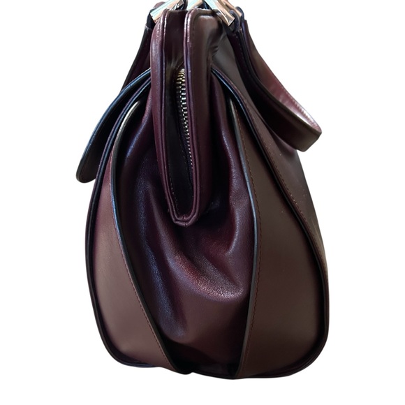 Hobbs Structured Burgundy Leather Tote — Classic British Style - Picture 7 of 11